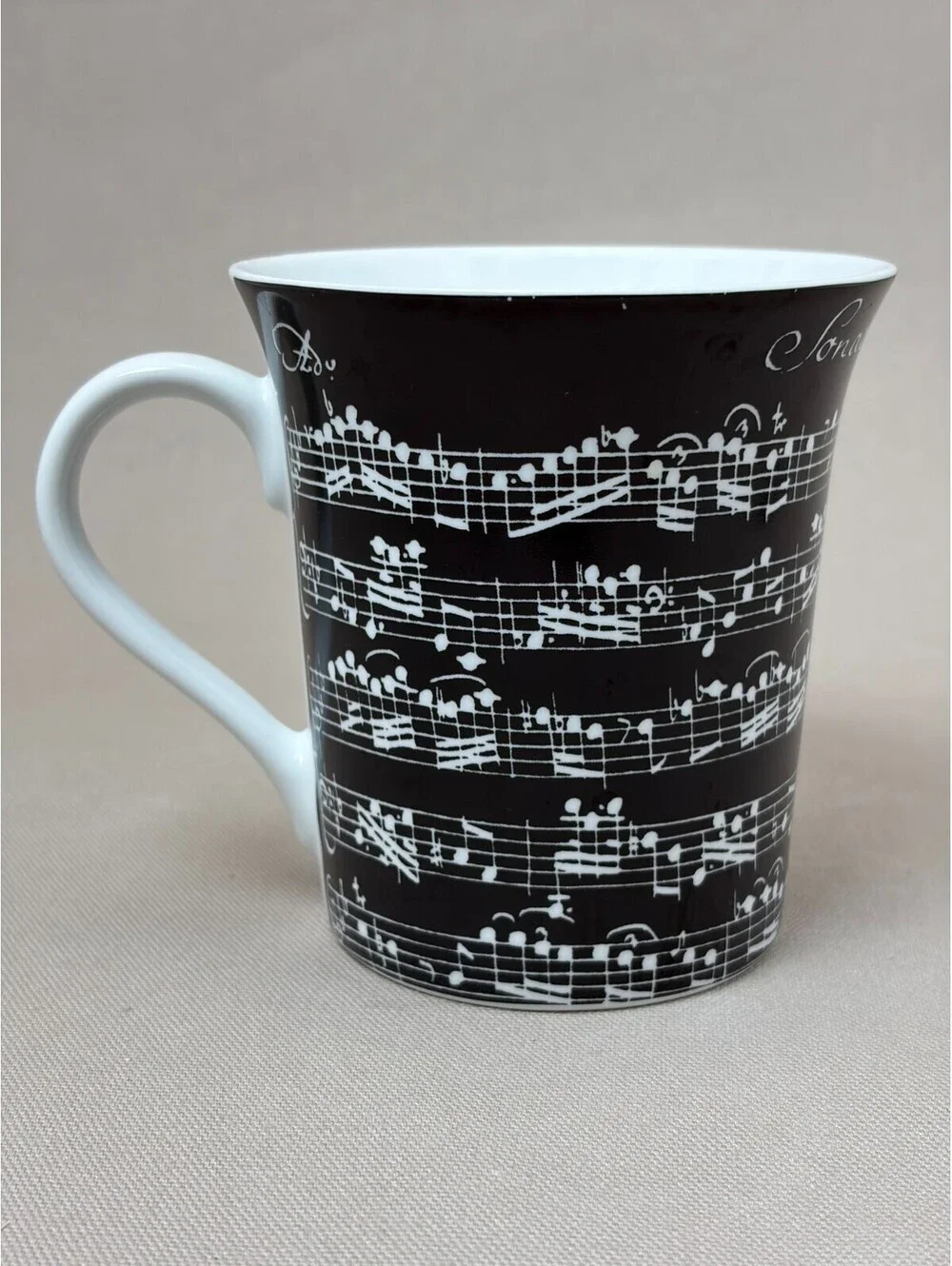 Konitz Vivaldi Sheet Music Coffee Mug Sonata in C Minor Oboe Porcelain Cup 11 oz
